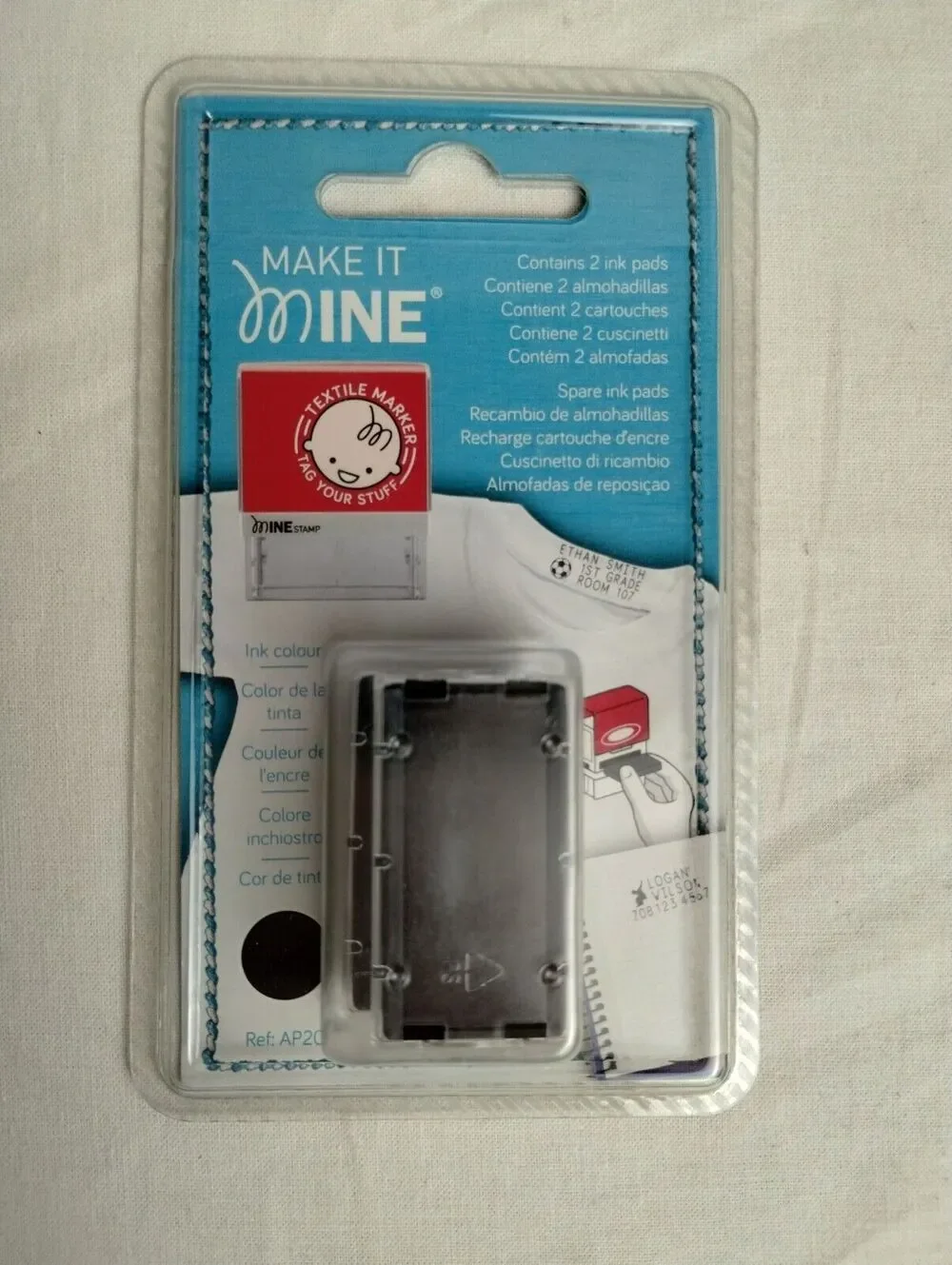 Make It Mine Ink Pad 2-Pack Refills for Textile Marker - Black